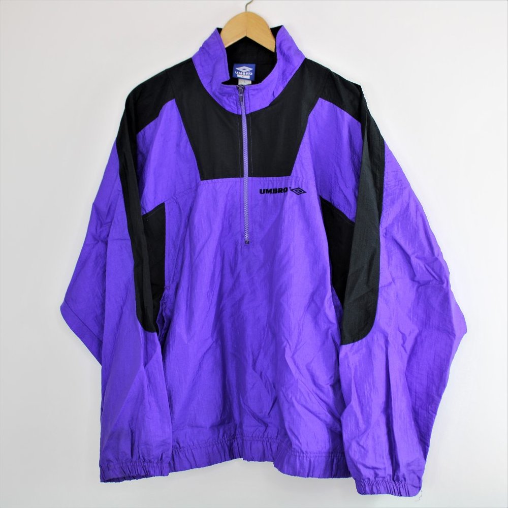 Unisex Umbro Warm Up Track Jacket Sz Large Purple